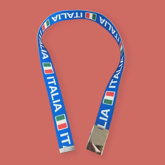 🇮🇹 ITALIA ITALY BELT 43.5" LONG BOX FRAME BUCKLE CLOSURE - Picture 4 of 6